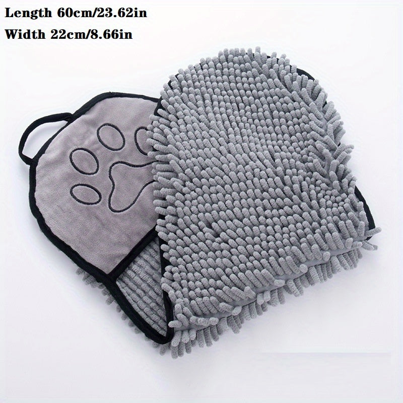 Microfiber Quick-Dry Pet Towel with Hand Pockets
