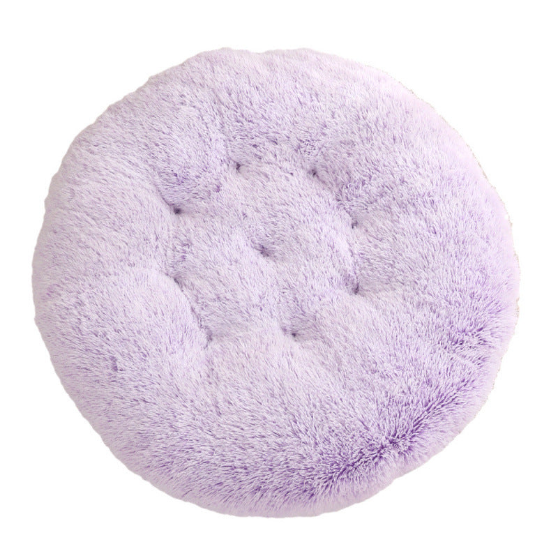 Round Plush Warm Pet Bed for Dogs and Cats
