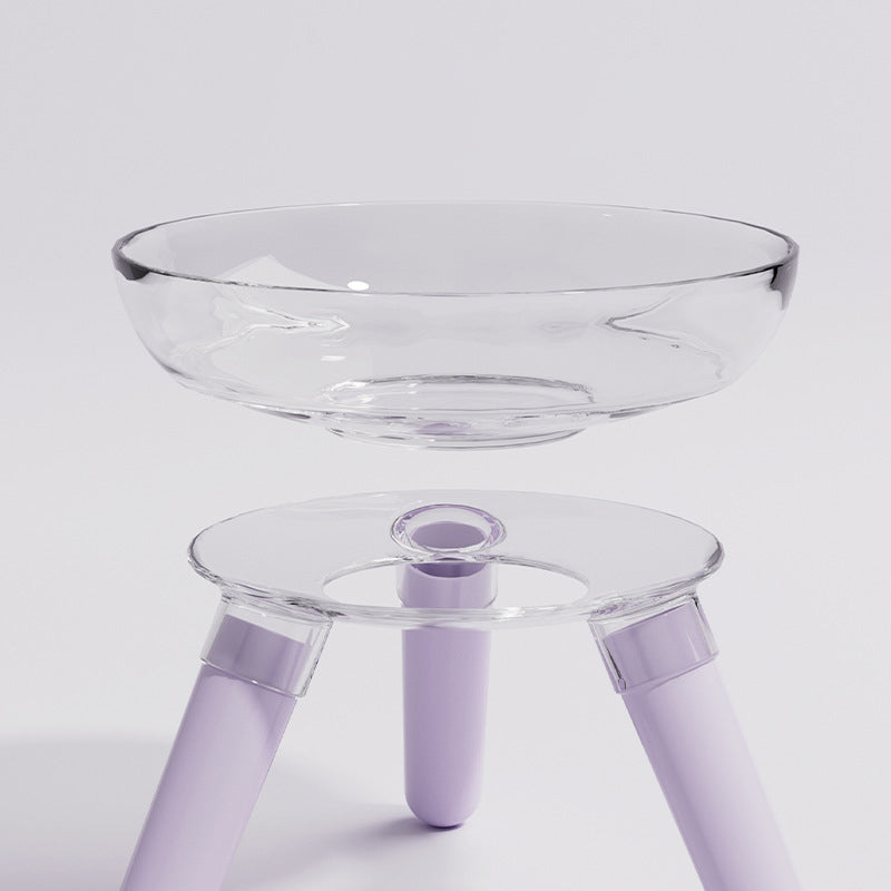 Transparent Anti-Tip Pet Feeding and Water Bowl for Cats and Dogs
