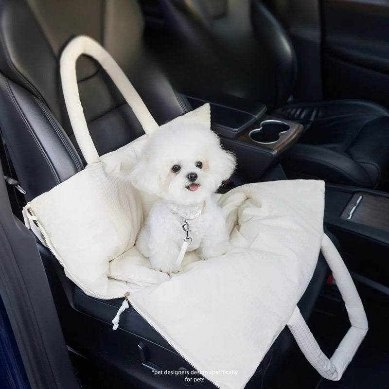 Adjustable Pet Car Seat Carrier for Small Dogs and Cats