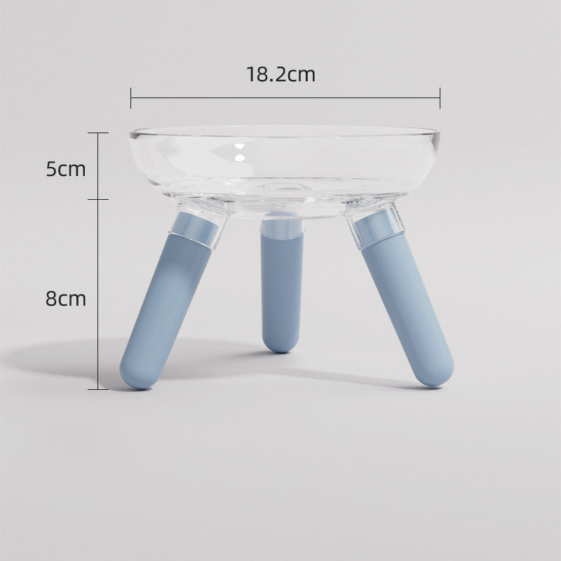 Transparent Anti-Tip Pet Feeding and Water Bowl for Cats and Dogs