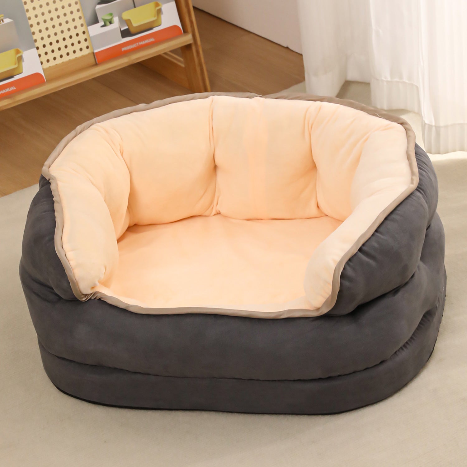 Plush Washable Pet Sofa Bed for Small Dogs and Cats