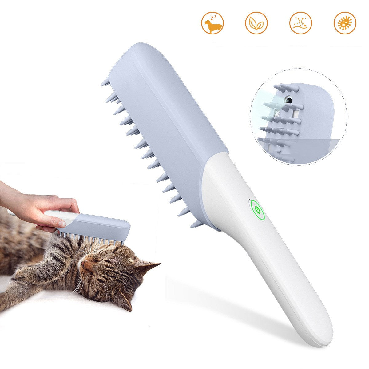 Silicone Pet Massage and Grooming Brush