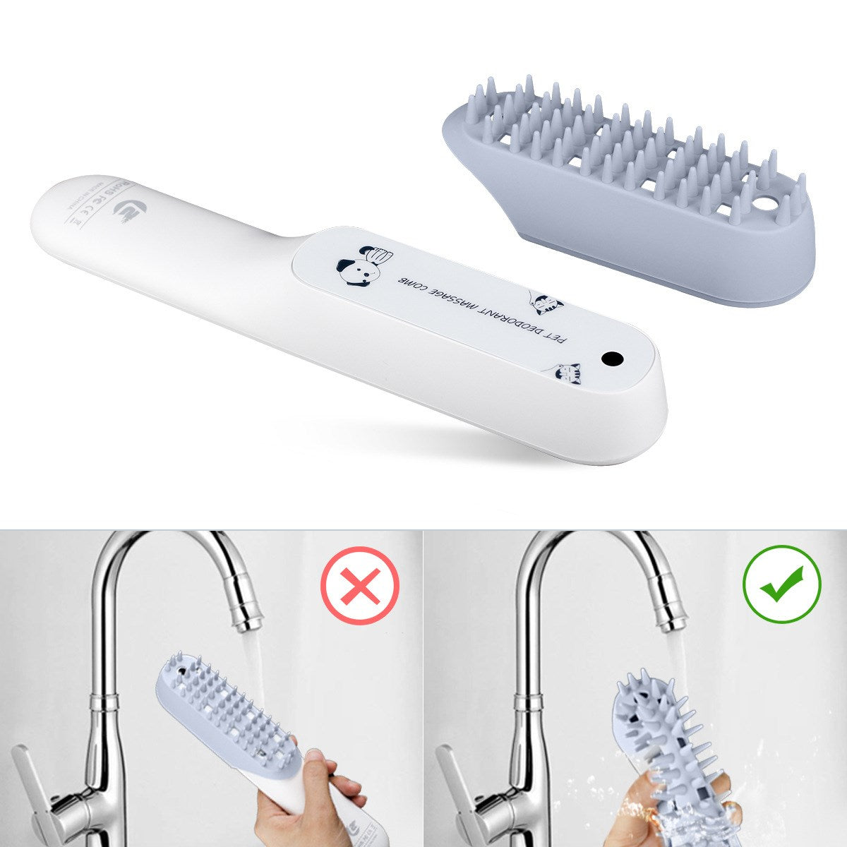 Silicone Pet Massage and Grooming Brush