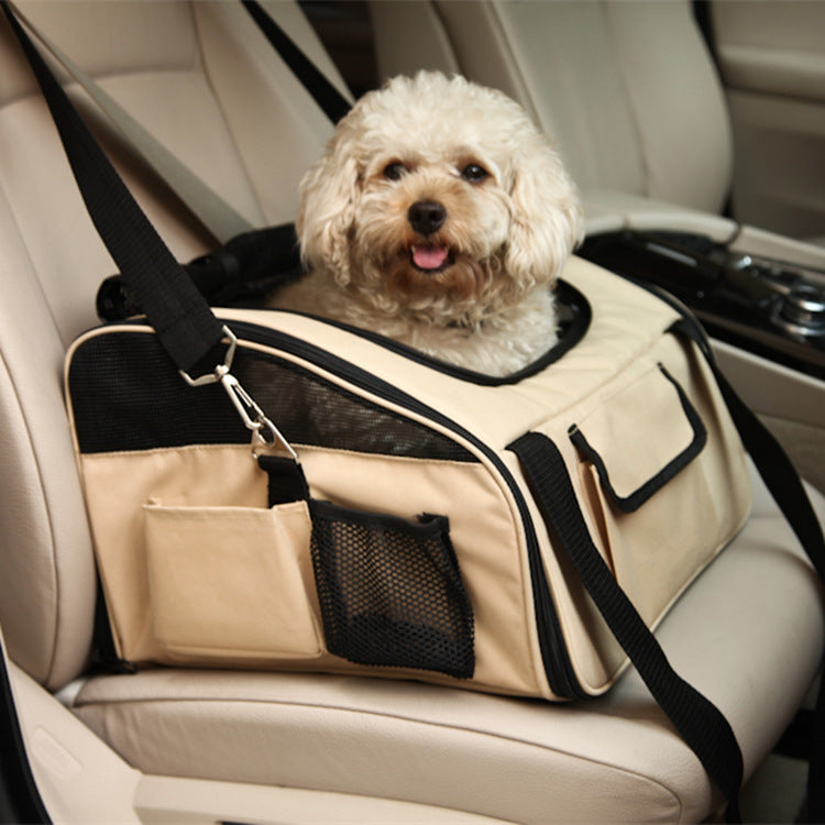 Folding Hammock Pet Car Seat Carrier for Small Dogs and Cats