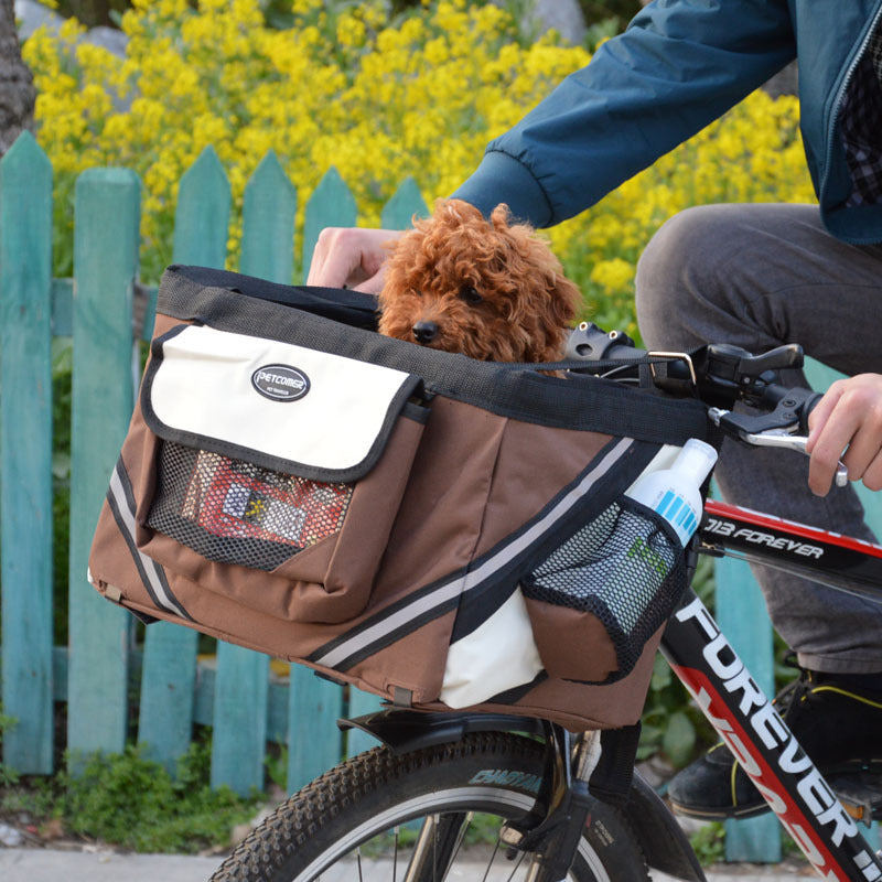 Removable Bicycle Pet Carrier for Cats and Dogs