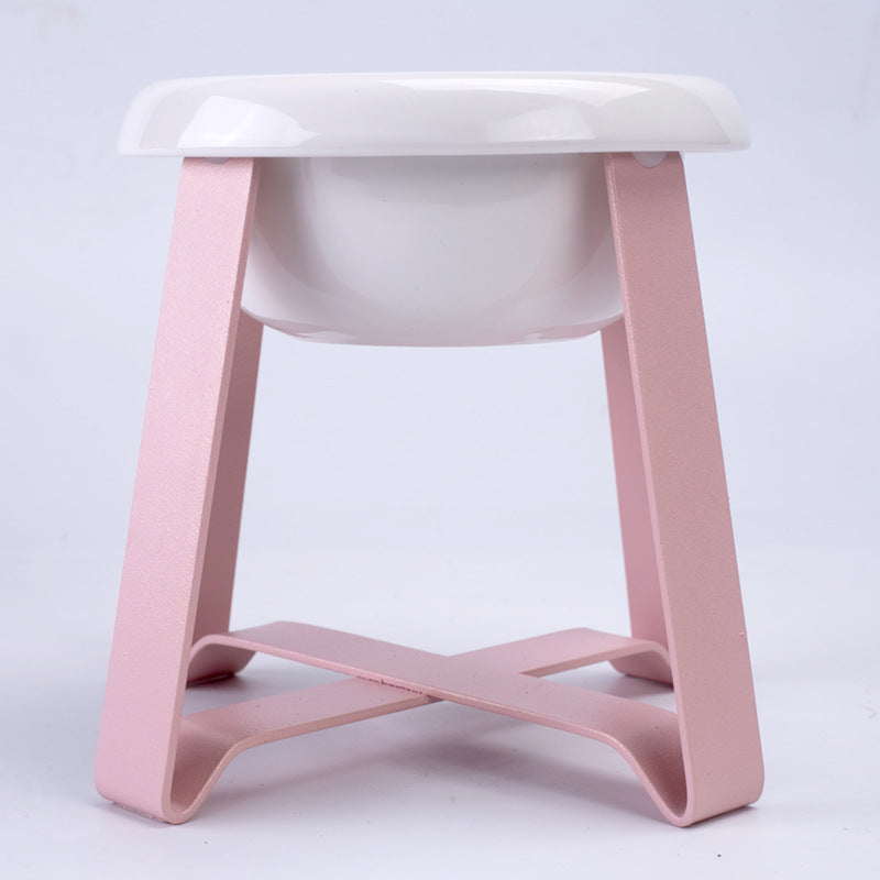 2-in-1 Anti-Slip Cat and Dog Feeding Bowl with Iron Stand