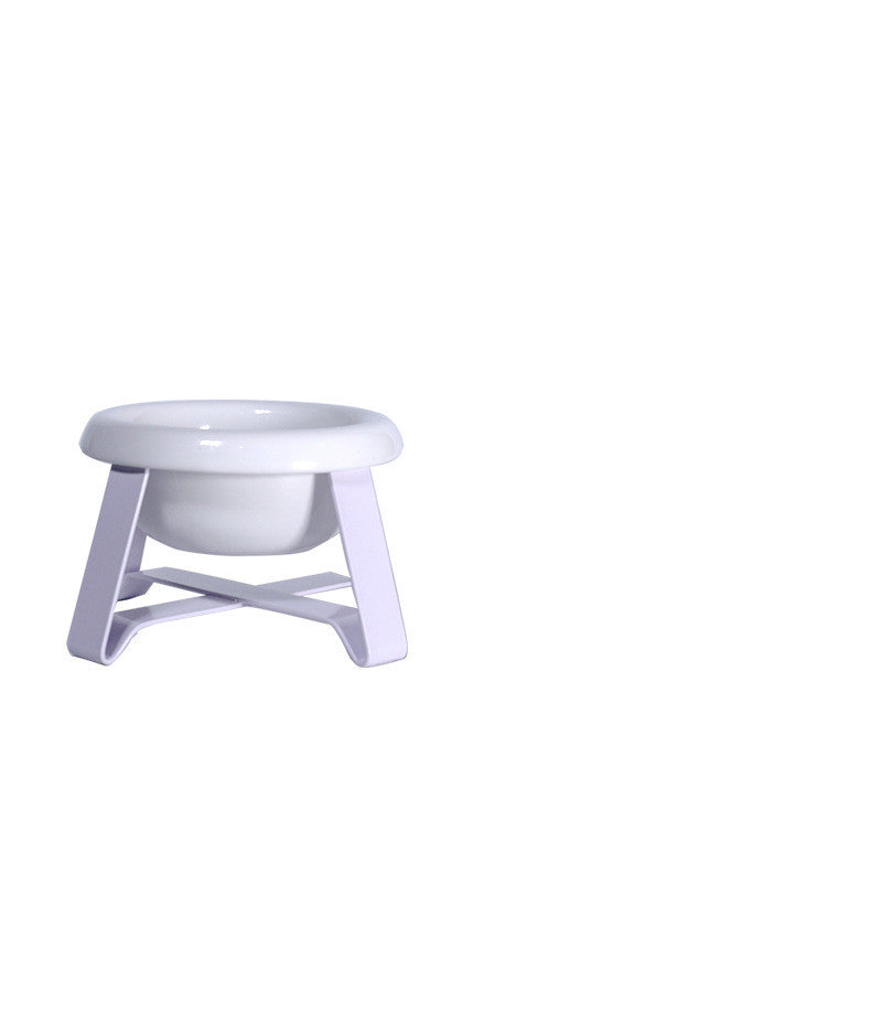 2-in-1 Anti-Slip Cat and Dog Feeding Bowl with Iron Stand