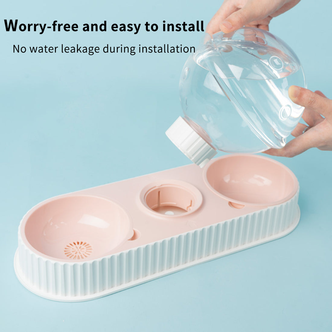 Automatic Plastic Pet Feeder and Water Bowl for Cats and Dogs