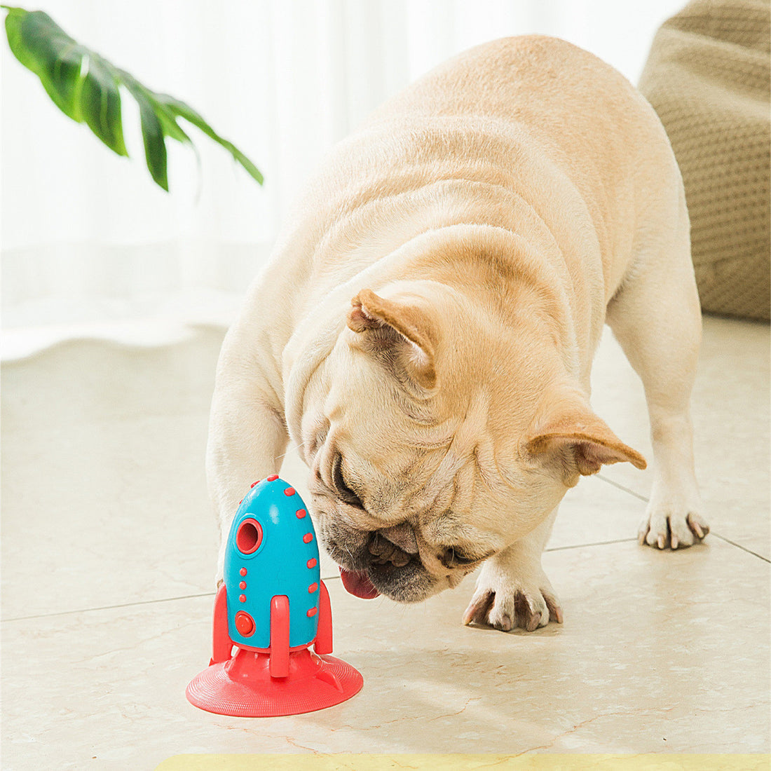 Rocket Bite-Resistant Dog Food Dispensing Toy