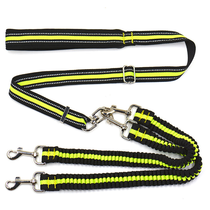 Adjustable Double-Head Nylon Dog Leash