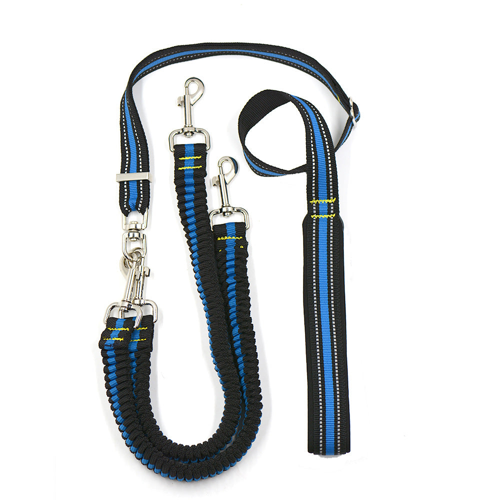 Adjustable Double-Head Nylon Dog Leash