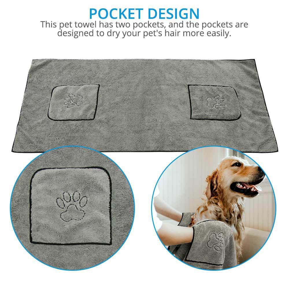 Super Absorbent Large Pet Bath Towel for Dogs
