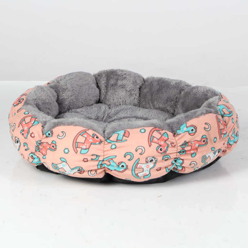 Calming Fluffy Donut Pet Bed for Cats and Dogs