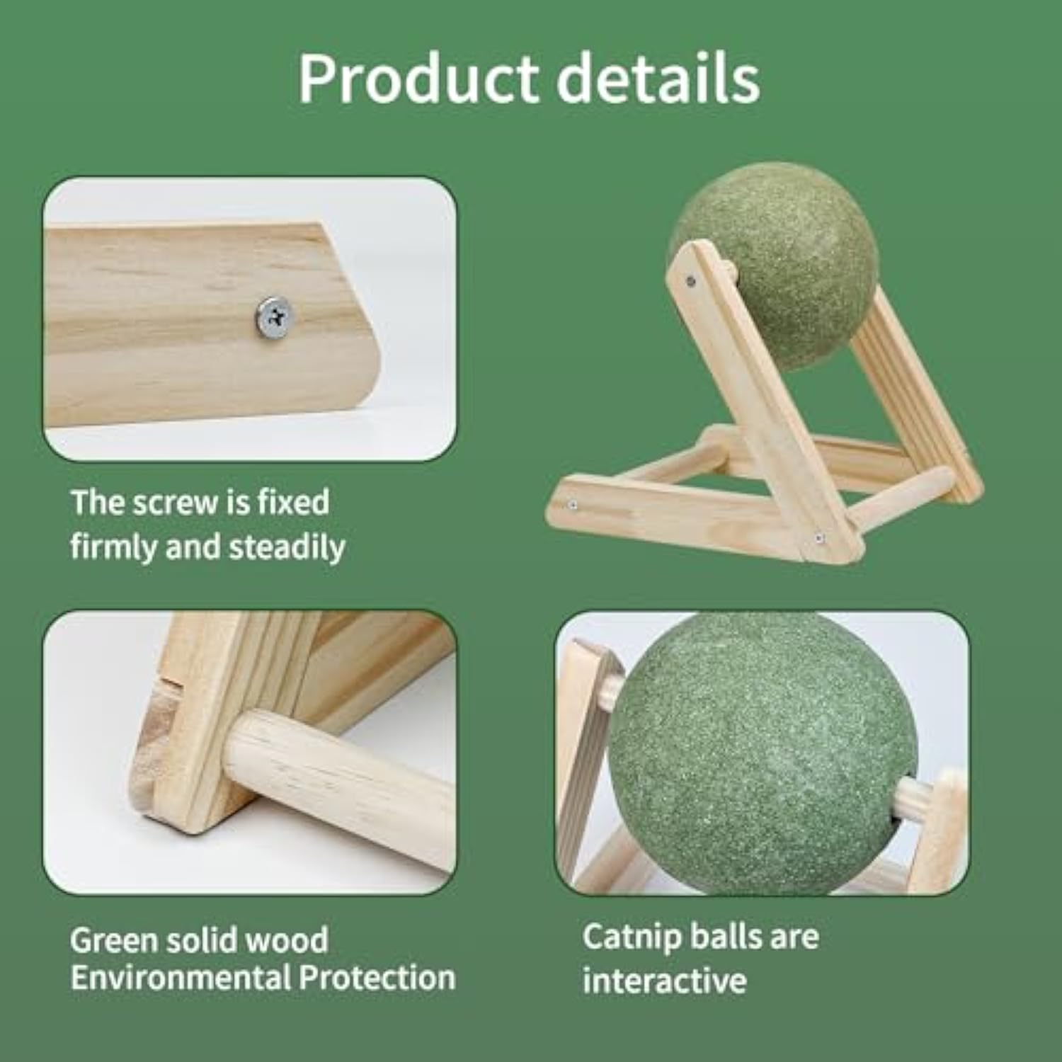 Giant Catnip Ball Toy with Holder for Indoor Cats