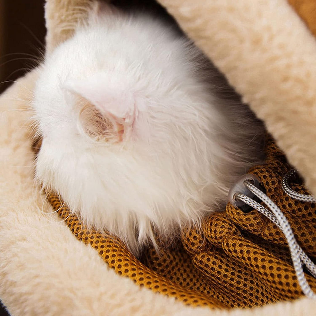 Plush Winter Pet Backpack Carrier with Hand Warmers