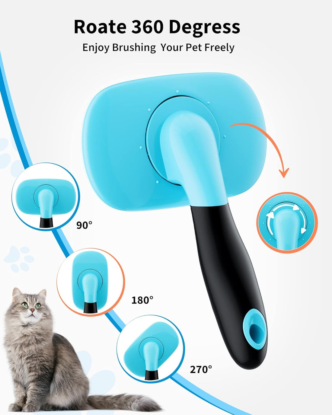 Pet Grooming Brush for Dogs and Cats