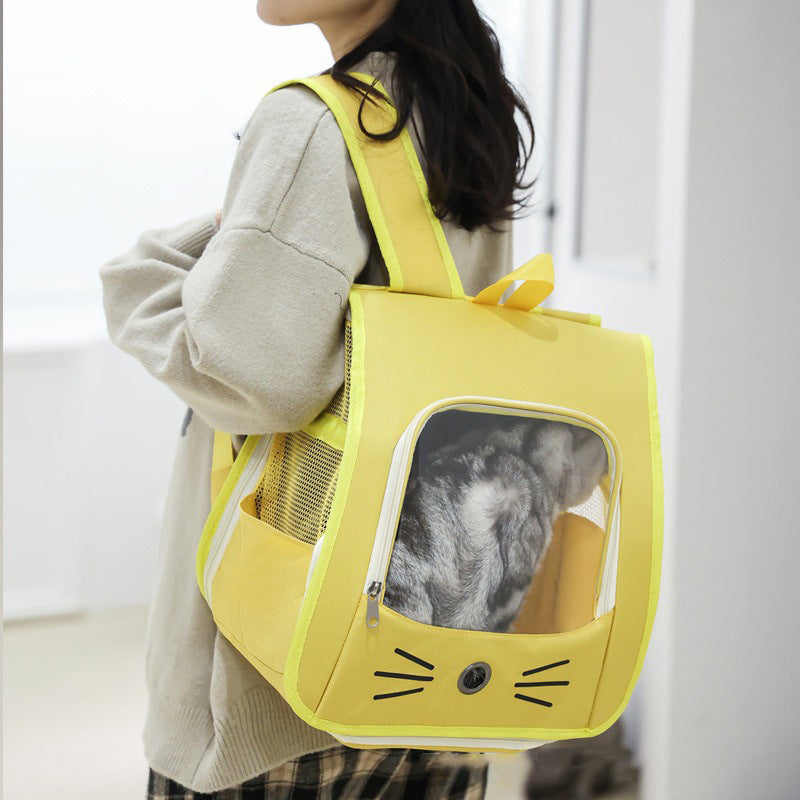 Breathable Pet Carrier Backpack for Cats and Small Dogs