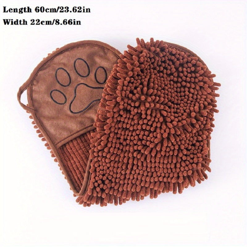Microfiber Quick-Dry Pet Towel with Hand Pockets