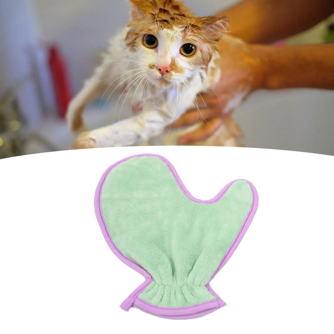 Double-Sided Absorbent Pet Bath Towel Gloves