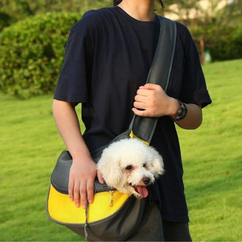 Outdoor Mesh Pet Carrier Shoulder Bag for Small Dogs