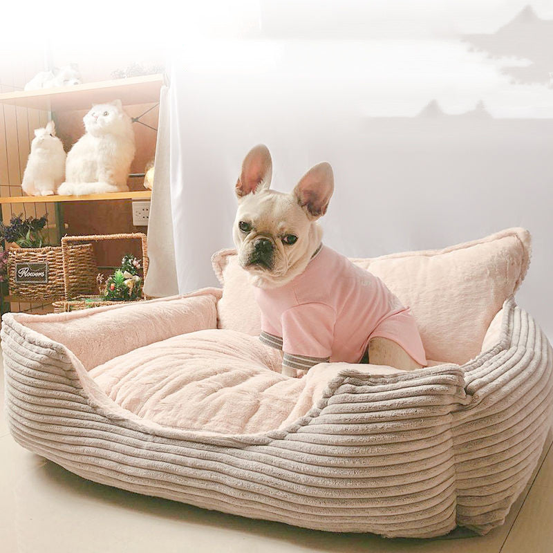 Removable Washable Plush Dog Bed