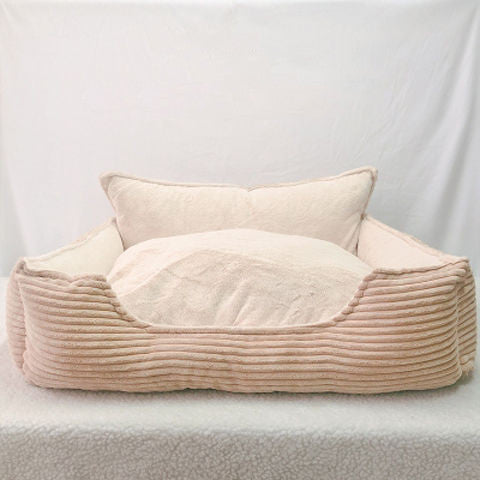 Removable Washable Plush Dog Bed