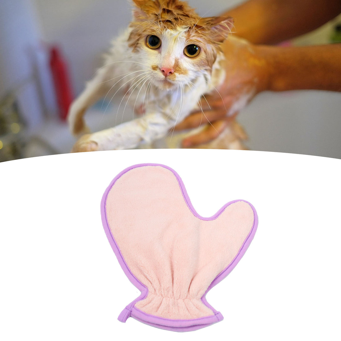 Double-Sided Absorbent Pet Bath Towel Gloves