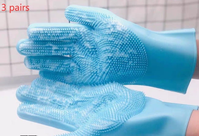 Silicone Pet Grooming and Bathing Gloves for Dogs and Cats