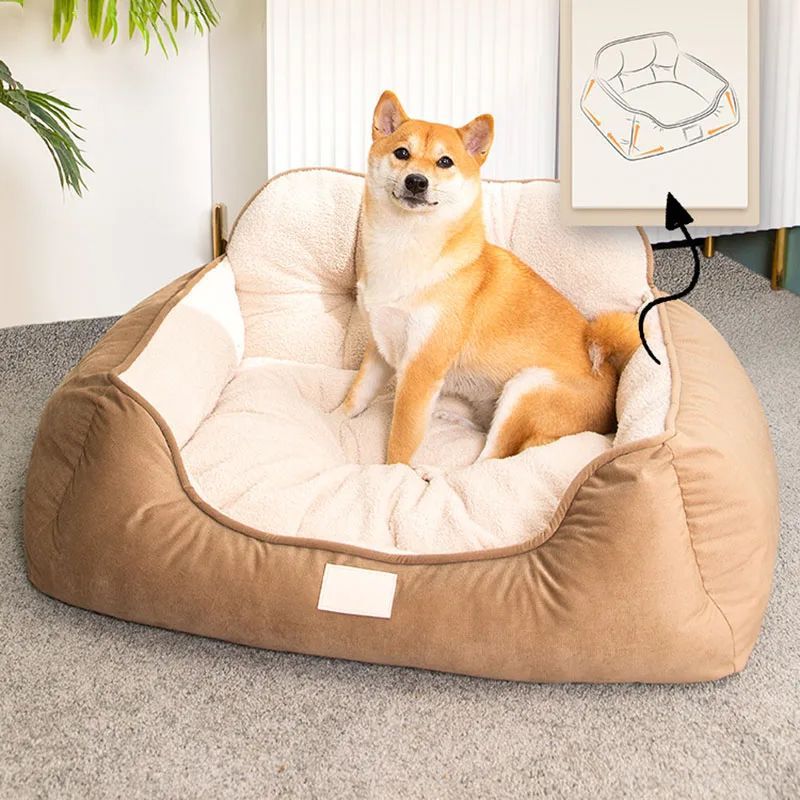 Cozy Plush Washable Pet Sofa Bed