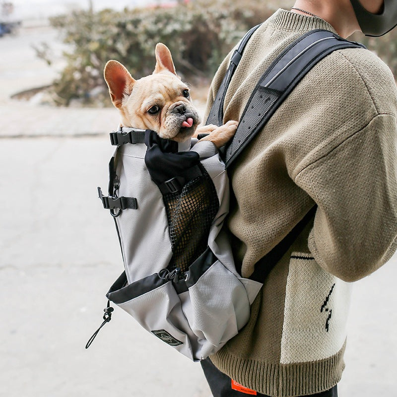 Double-Shoulder Pet Travel Backpack for Dogs