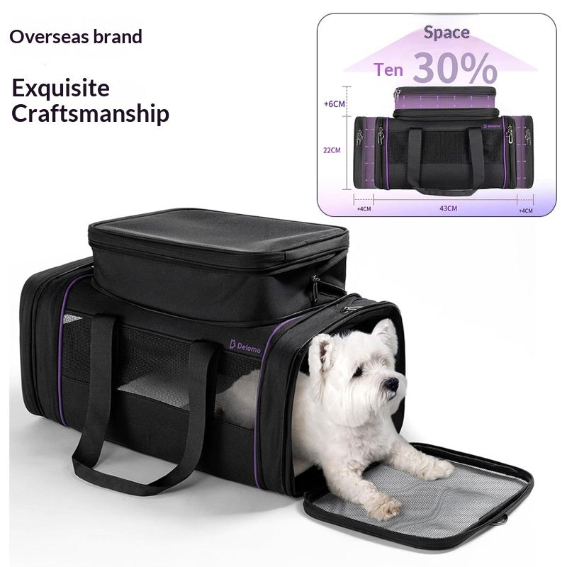 Portable Expandable Pet Carrier Bag for Travel