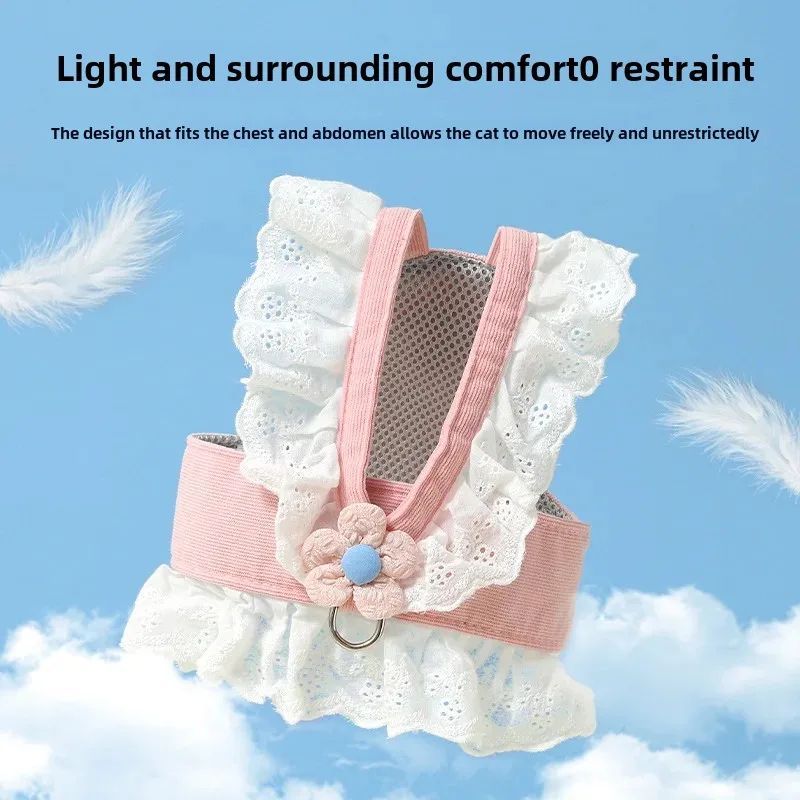 Summer Pet Harness and Safety Leash for Dogs and Cats