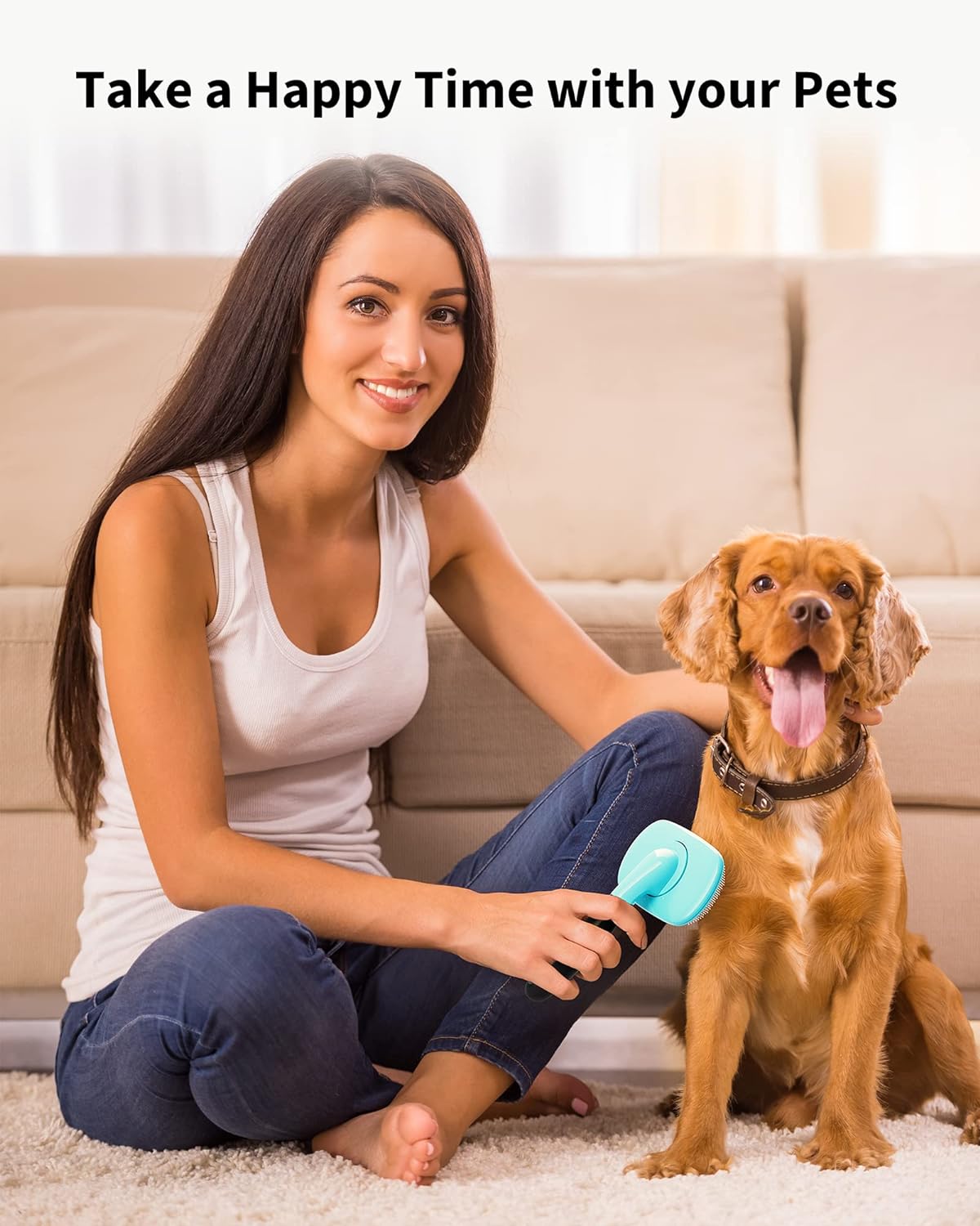 Pet Grooming Brush for Dogs and Cats