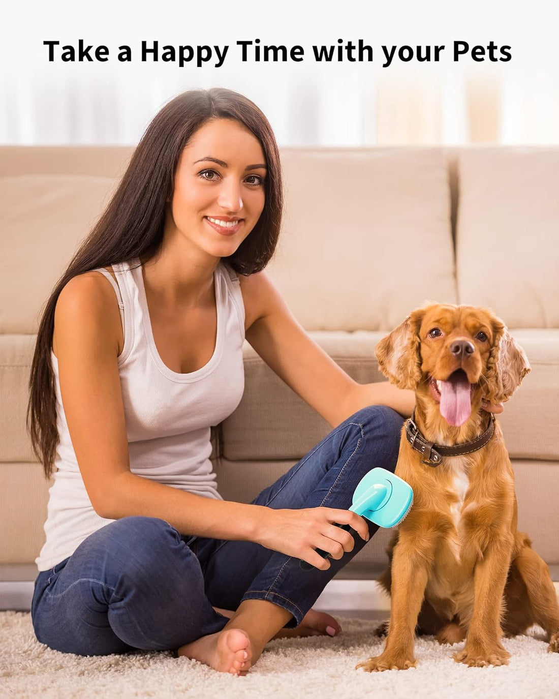 Pet Grooming Brush for Dogs and Cats