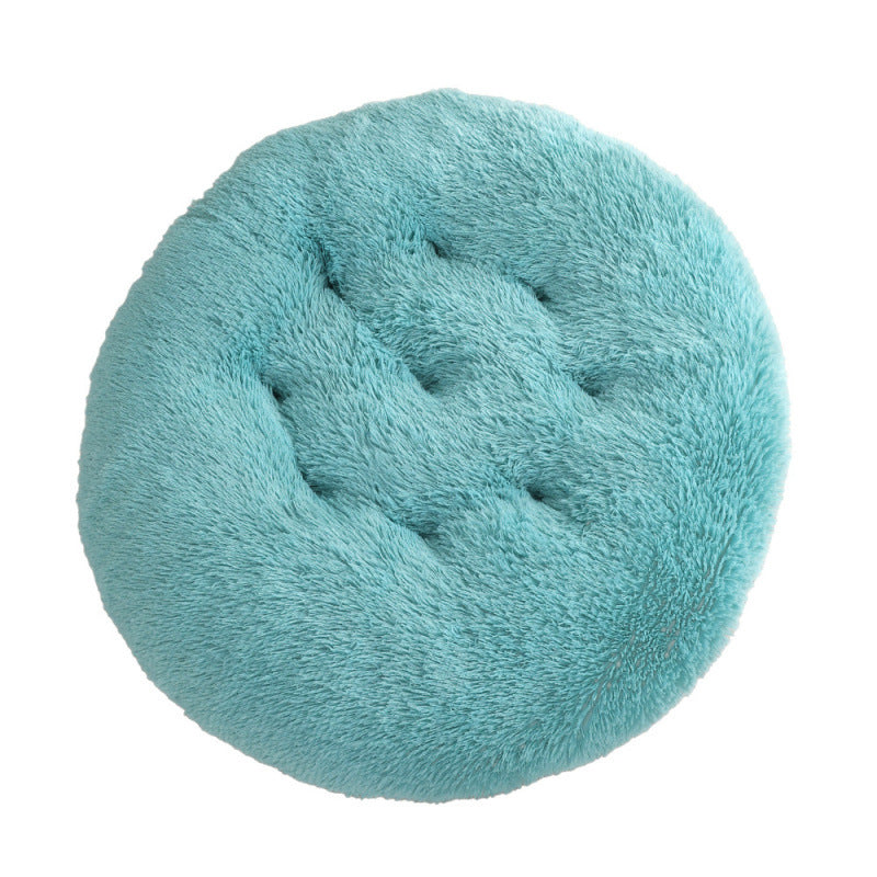 Round Plush Warm Pet Bed for Dogs and Cats