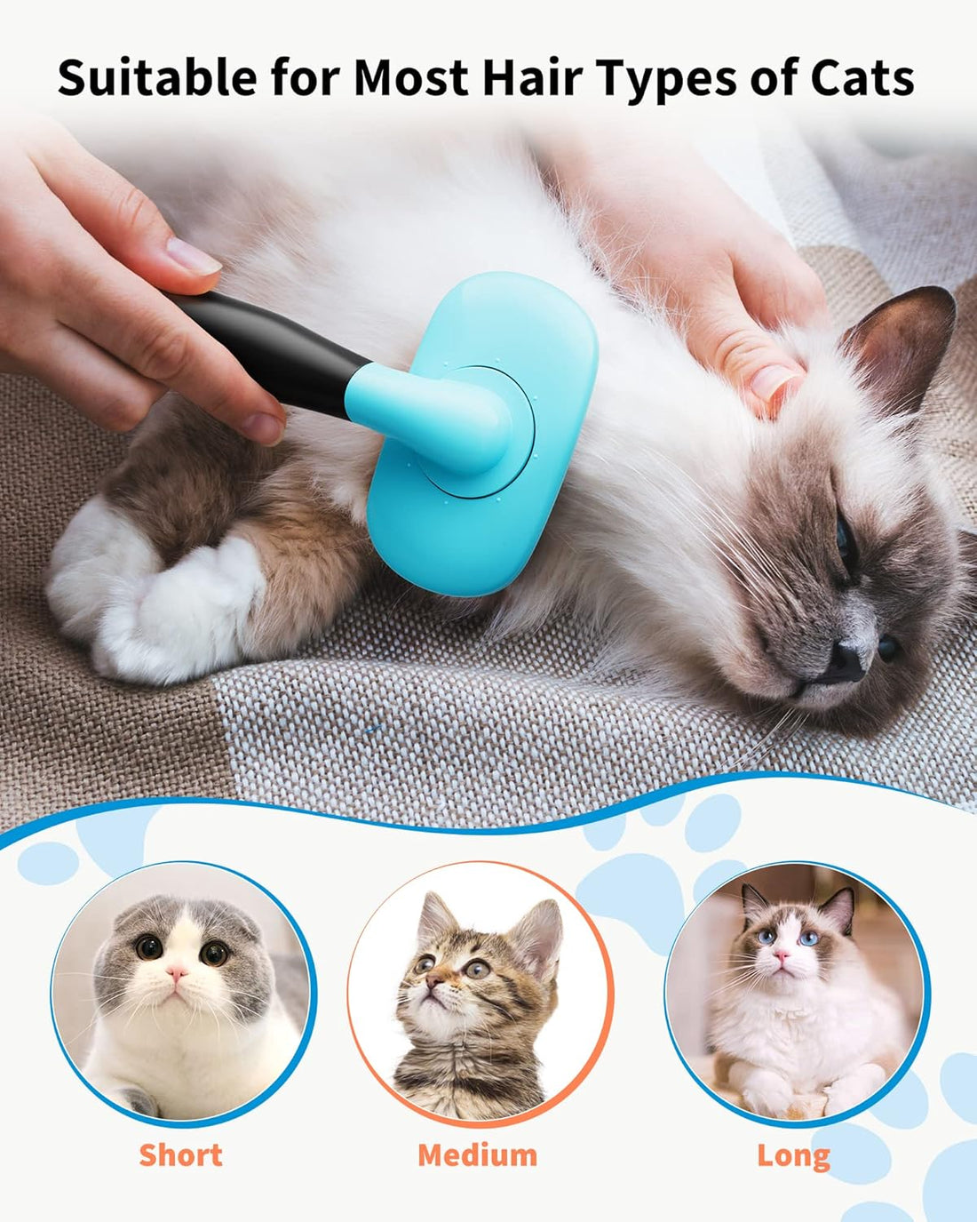 Pet Grooming Brush for Dogs and Cats