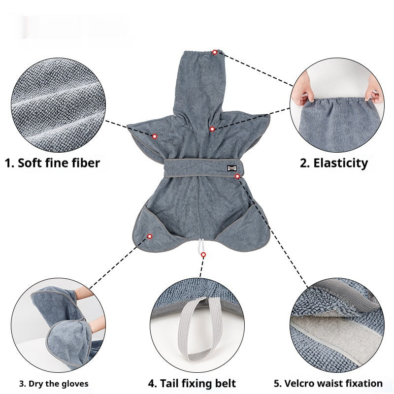 Cotton Quick-Dry Water-Absorbing Pet Bath Towel
