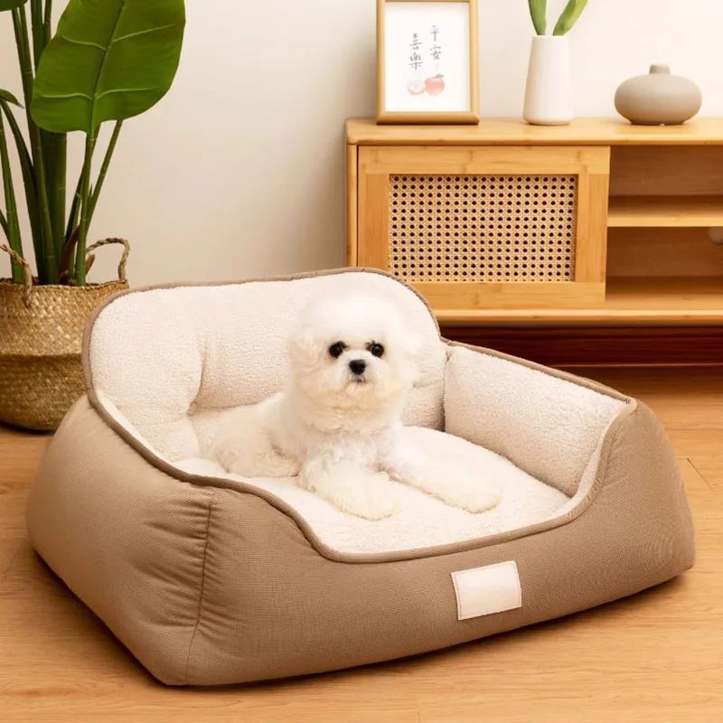 Cozy Plush Washable Pet Sofa Bed