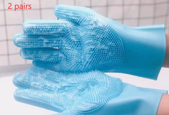 Silicone Pet Grooming and Bathing Gloves for Dogs and Cats