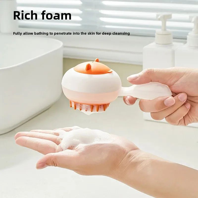 Automatic Dual-Purpose Pet Bath and Massage Brush