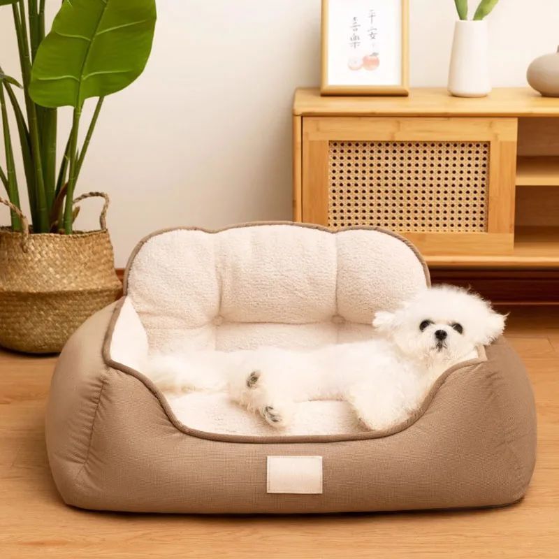 Cozy Plush Washable Pet Sofa Bed