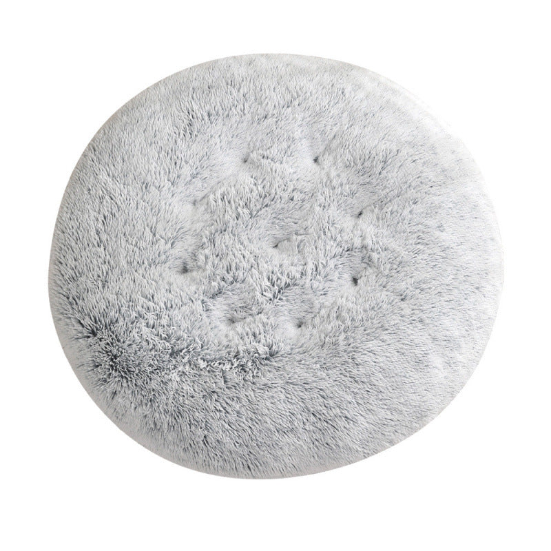 Round Plush Warm Pet Bed for Dogs and Cats