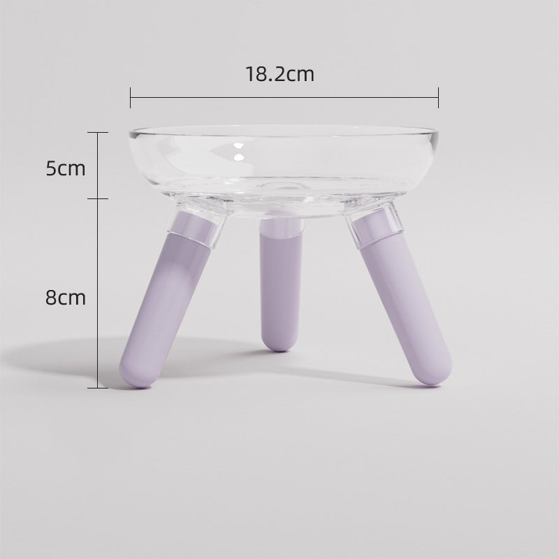 Transparent Anti-Tip Pet Feeding and Water Bowl for Cats and Dogs