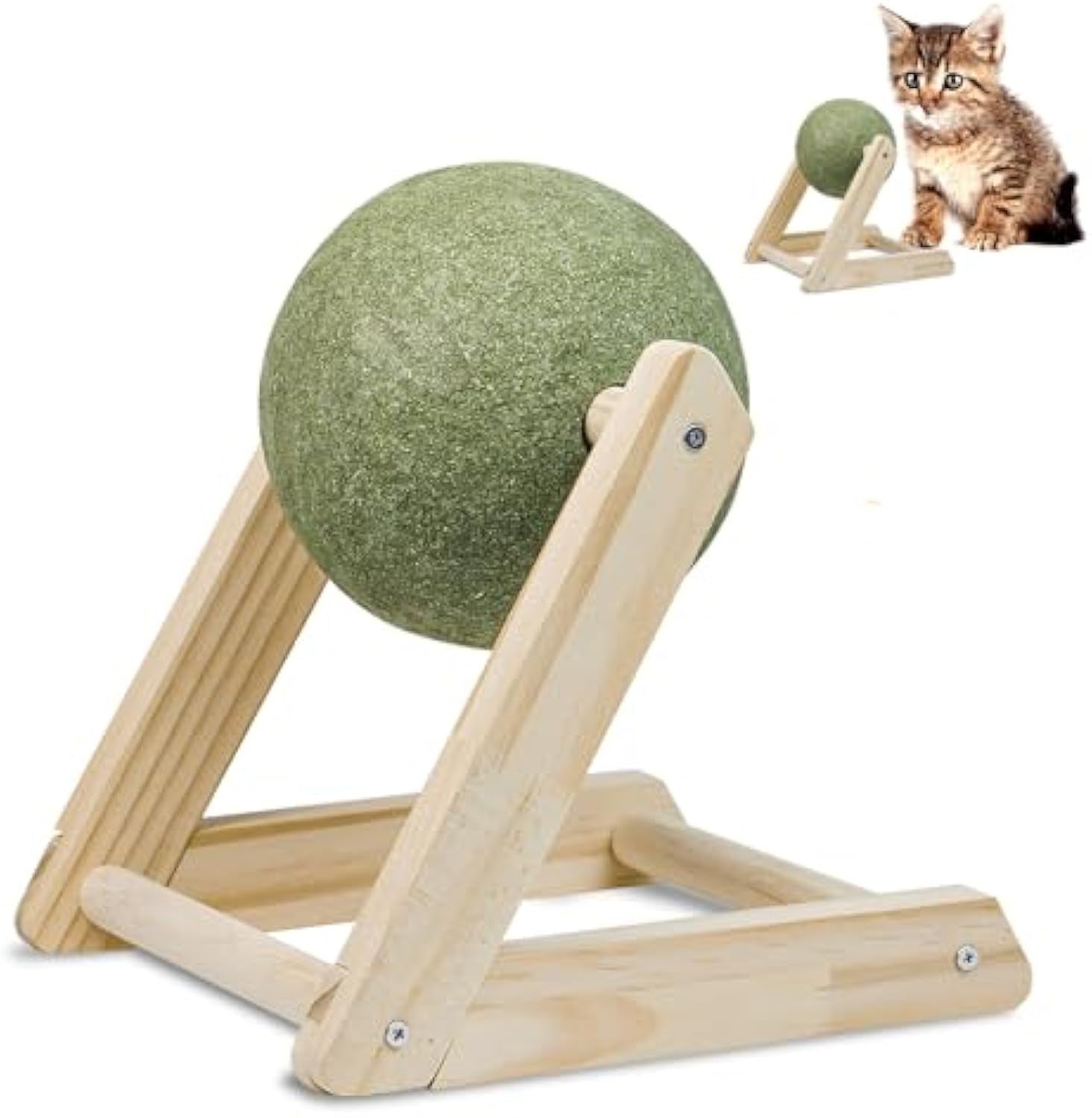 Giant Catnip Ball Toy with Holder for Indoor Cats