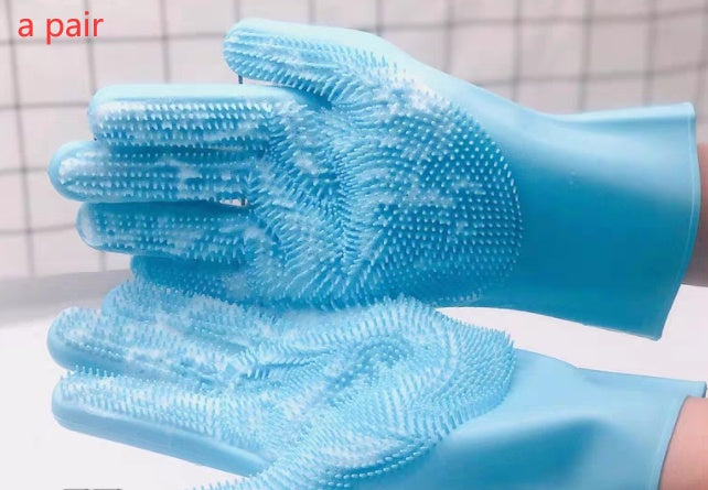 Silicone Pet Grooming and Bathing Gloves for Dogs and Cats