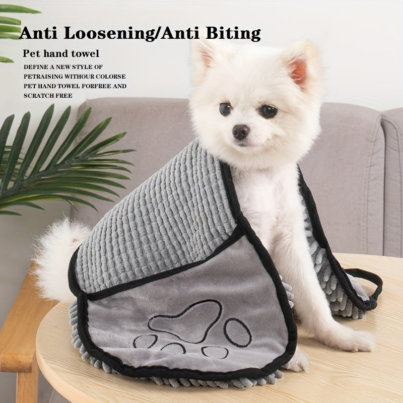 Microfiber Quick-Dry Pet Towel with Hand Pockets