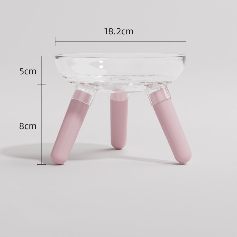 Transparent Anti-Tip Pet Feeding and Water Bowl for Cats and Dogs