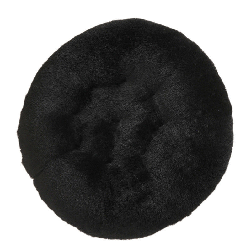 Round Plush Warm Pet Bed for Dogs and Cats