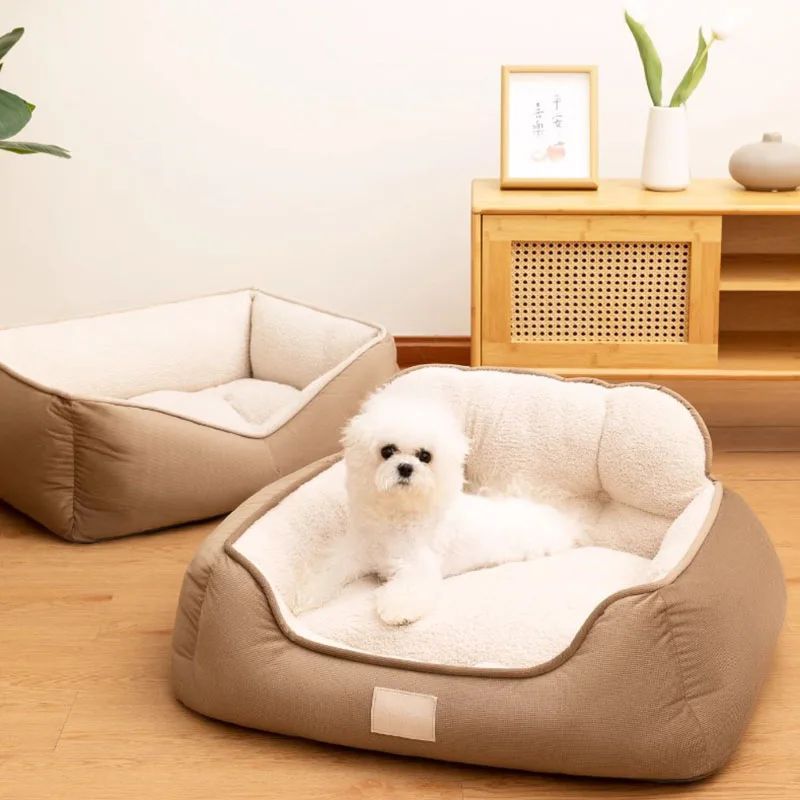 Cozy Plush Washable Pet Sofa Bed